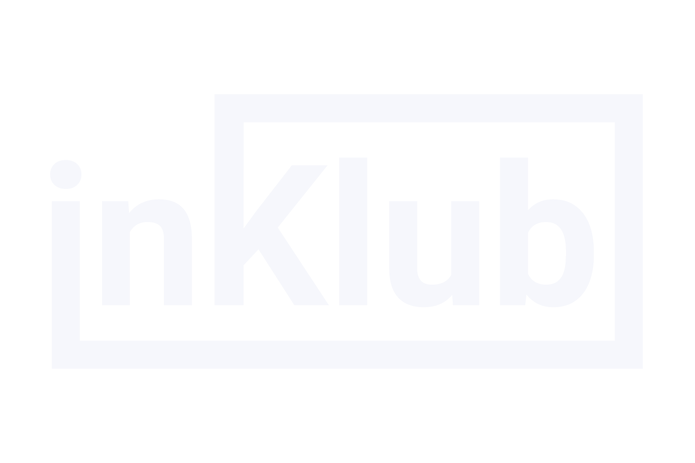 Weißes inKlub Logo mit Schriftzug "inKlub".